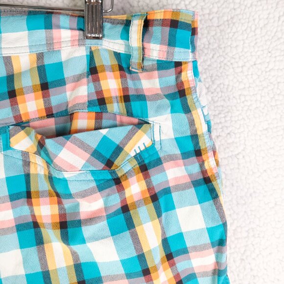 Lululemon Shorts Mens 36 Blue Pink Plaid Hybrid Swim Stretch Colorful - Picture 5 of 10